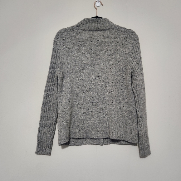 Studio Works gray knitted cardigan size PL button up petite large - Picture 4 of 5